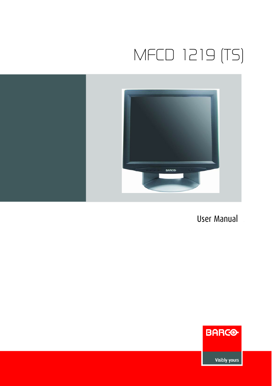 Barco MFCD 1219 (TS) User Manual | 36 pages