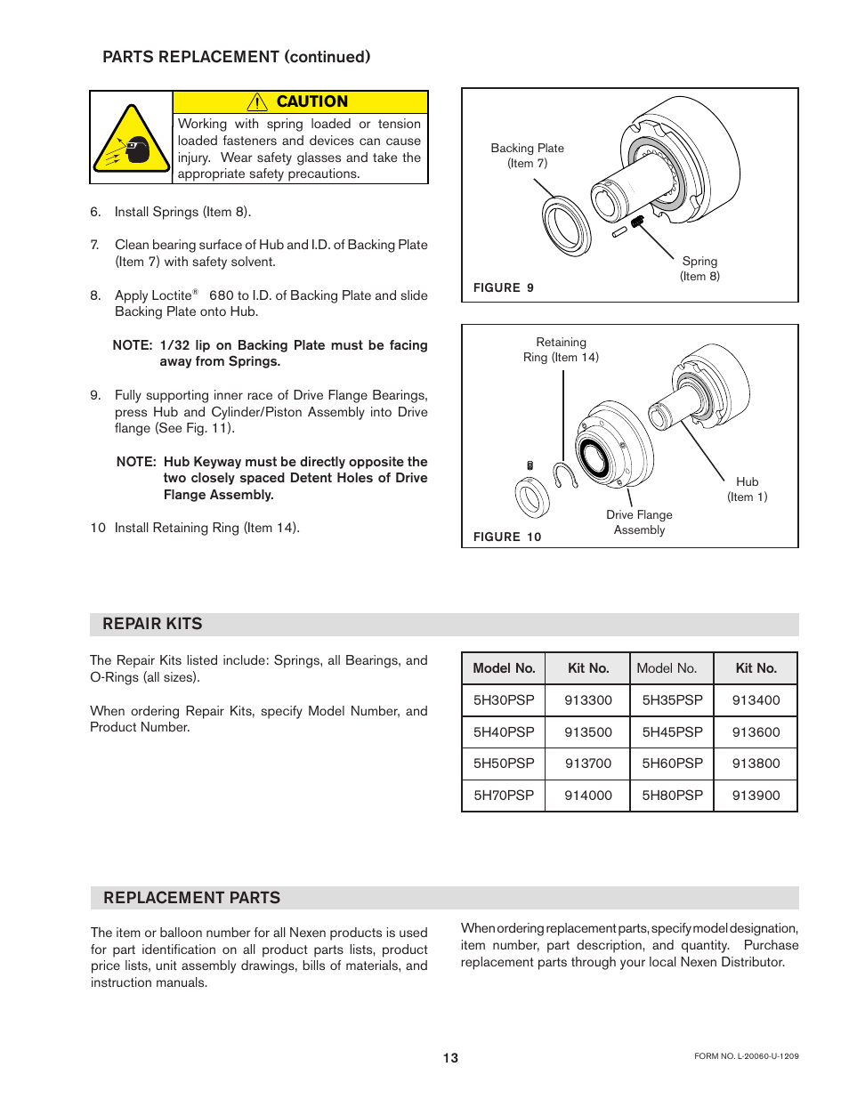 Nexen 5H70PSP 914000 User Manual | Page 13 / 15