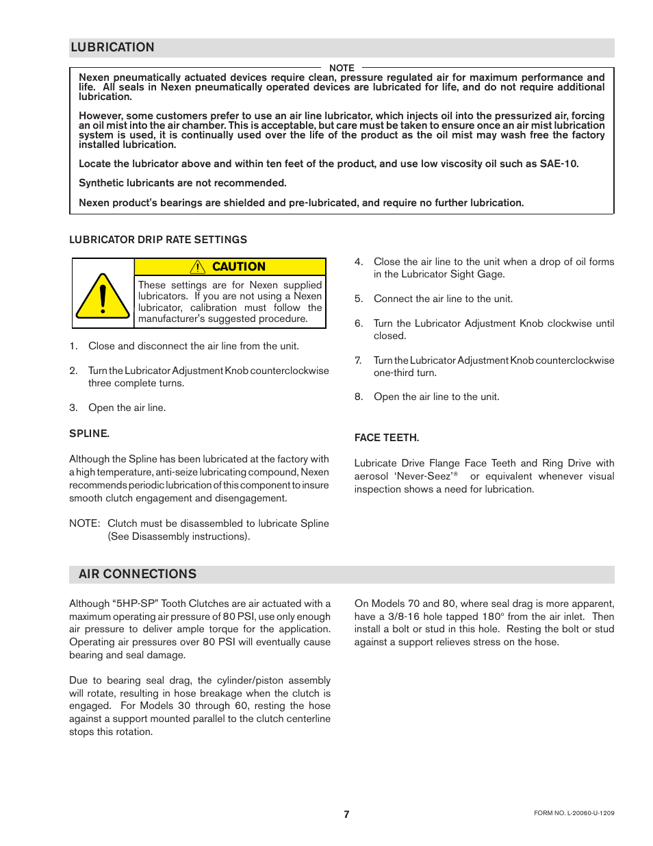 Nexen 5H70PSP 914000 User Manual | Page 7 / 15