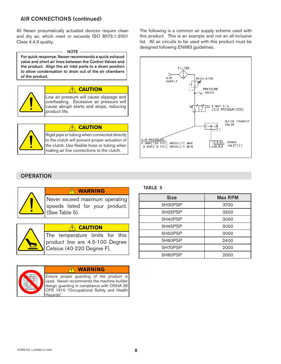 Nexen 5H70PSP 914000 User Manual | Page 8 / 15