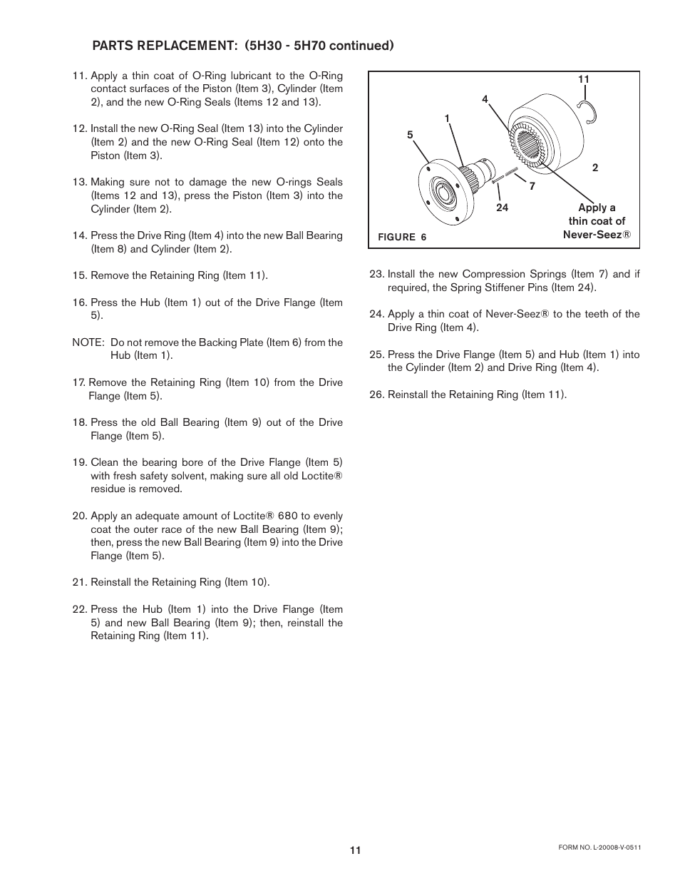 Nexen 5H70P 917500 User Manual | Page 11 / 23