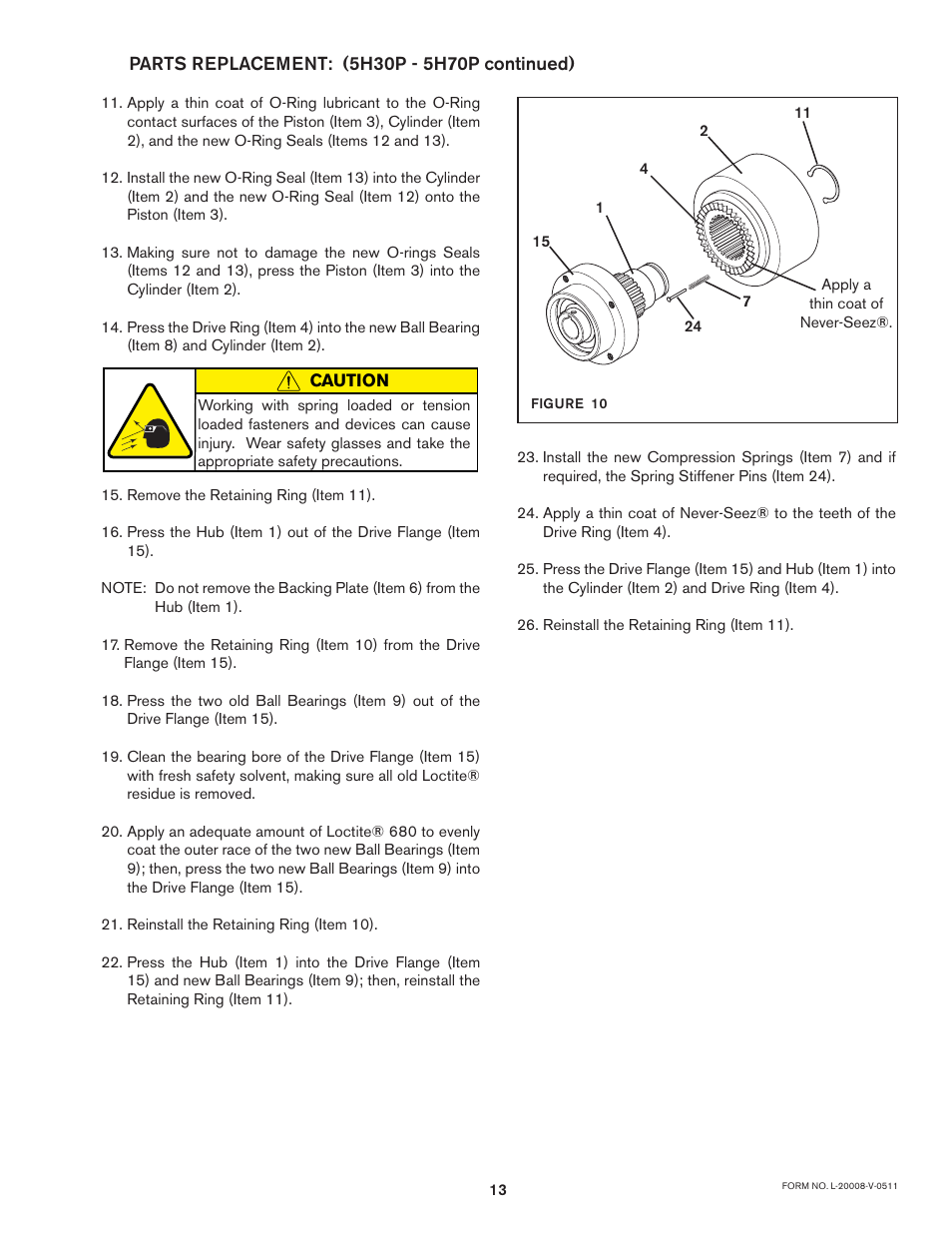 Nexen 5H70P 917500 User Manual | Page 13 / 23