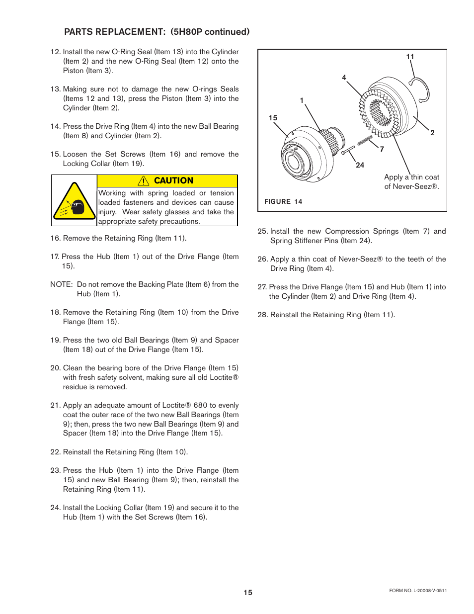 Nexen 5H70P 917500 User Manual | Page 15 / 23