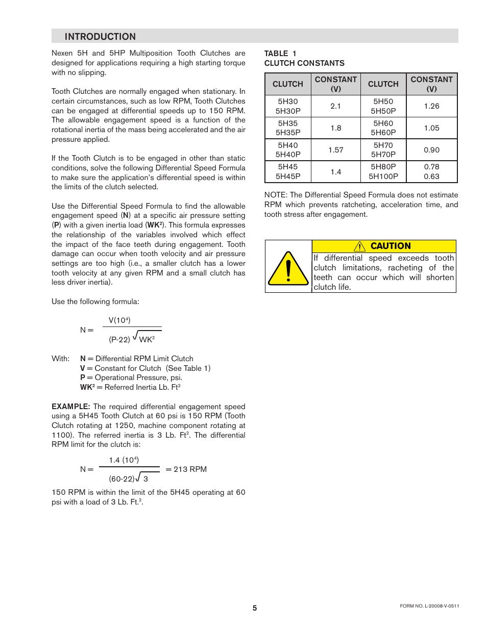 Introduction | Nexen 5H70P 917500 User Manual | Page 5 / 23