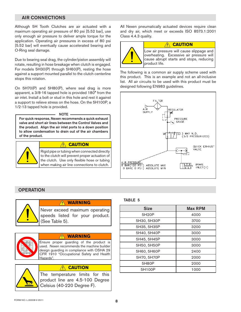 Nexen 5H70P 917500 User Manual | Page 8 / 23