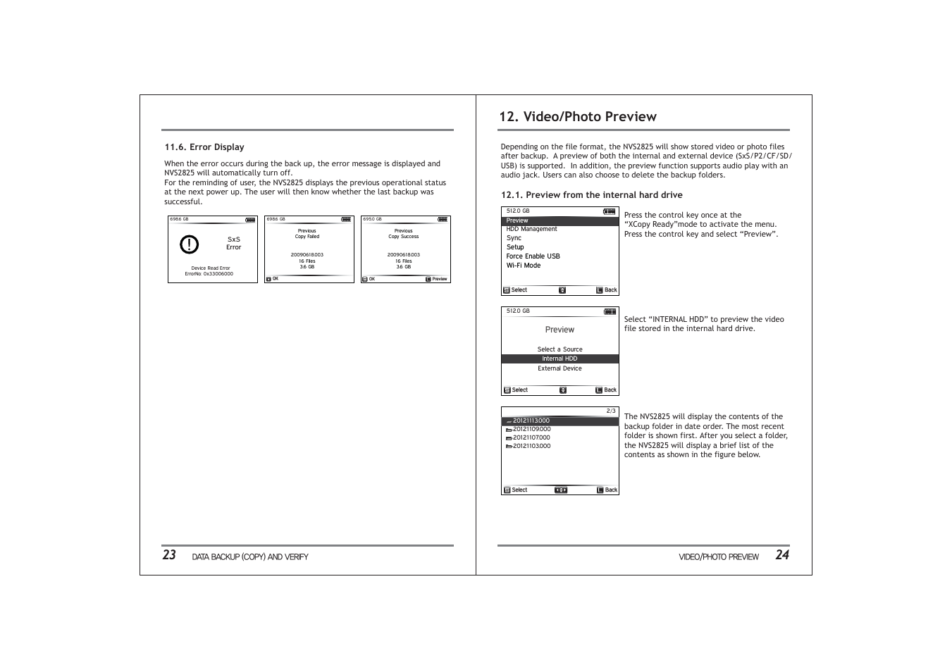 Video/photo preview | NextoDI NVS2825 User Manual | Page 15 / 35