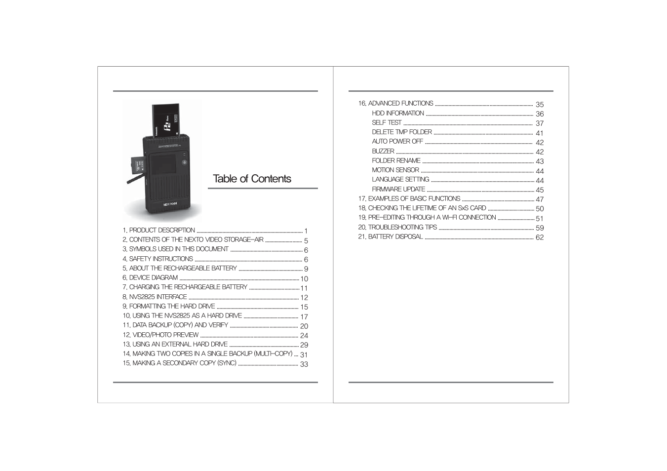 NextoDI NVS2825 User Manual | Page 3 / 35
