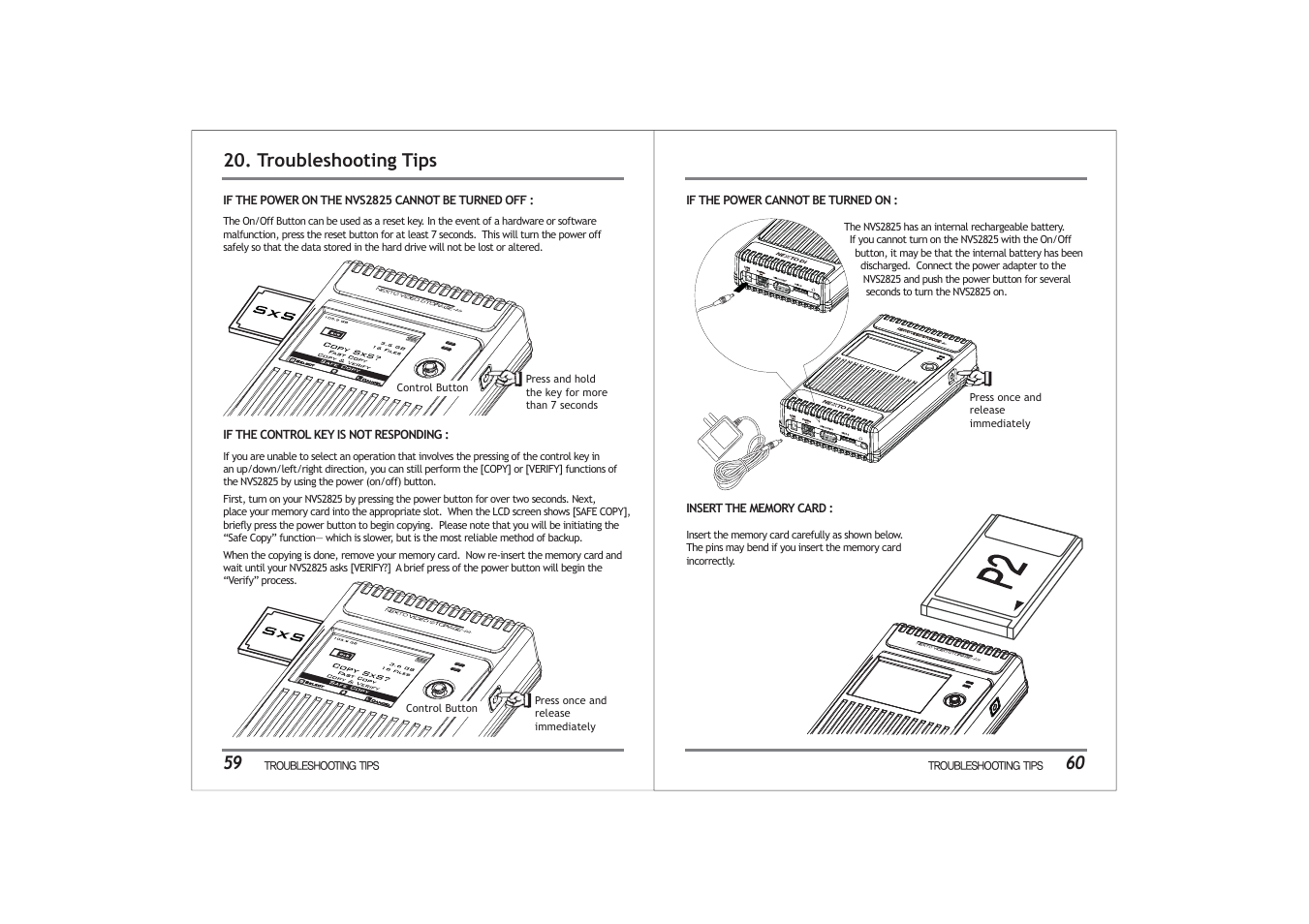 60 20. troubleshooting tips | NextoDI NVS2825 User Manual | Page 33 / 35