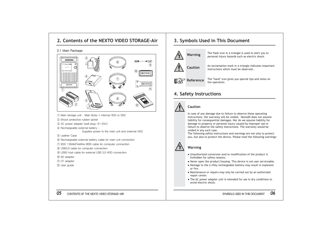 0 gb 메뉴 메뉴 끄기 끄기 | NextoDI NVS2825 User Manual | Page 6 / 35