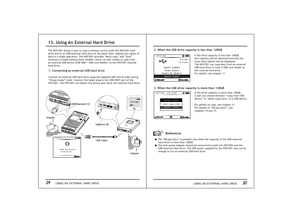 Using an external hard drive | NextoDI NVS1501 User Manual | Page 18 / 33