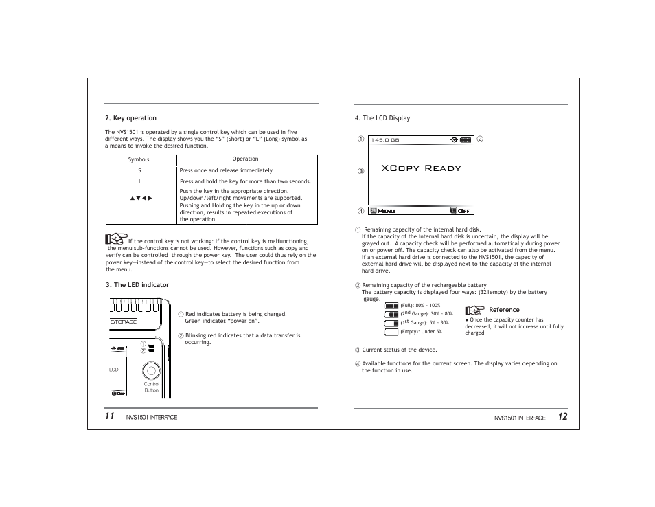 Xcopy ready | NextoDI NVS1501 User Manual | Page 9 / 33