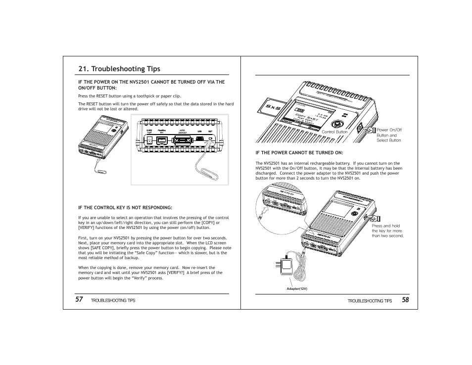 Troubleshooting tips | NextoDI NVS2501 User Manual | Page 32 / 34