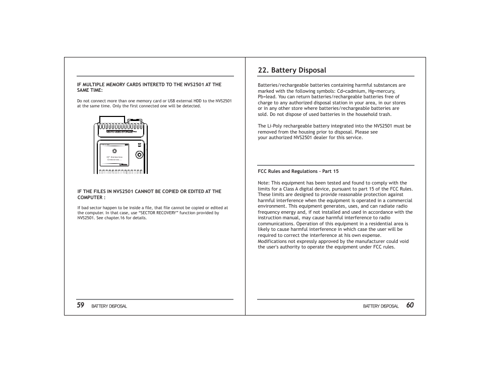 Battery disposal | NextoDI NVS2501 User Manual | Page 33 / 34