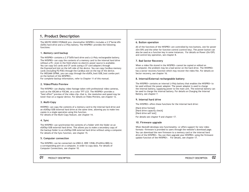 Product description 01 | NextoDI NVS2525 User Manual | Page 4 / 32