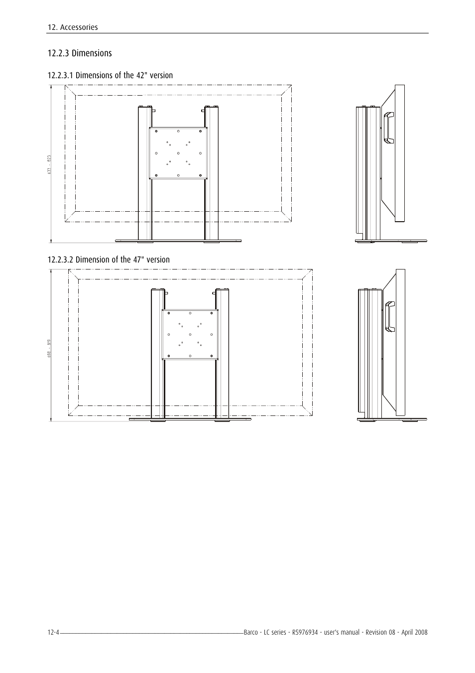 Screen bracket (adapter plate), Scope of delivery | Barco R5976934 User Manual | Page 118 / 144