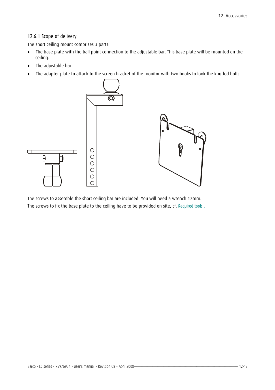 1 scope of delivery | Barco R5976934 User Manual | Page 131 / 144