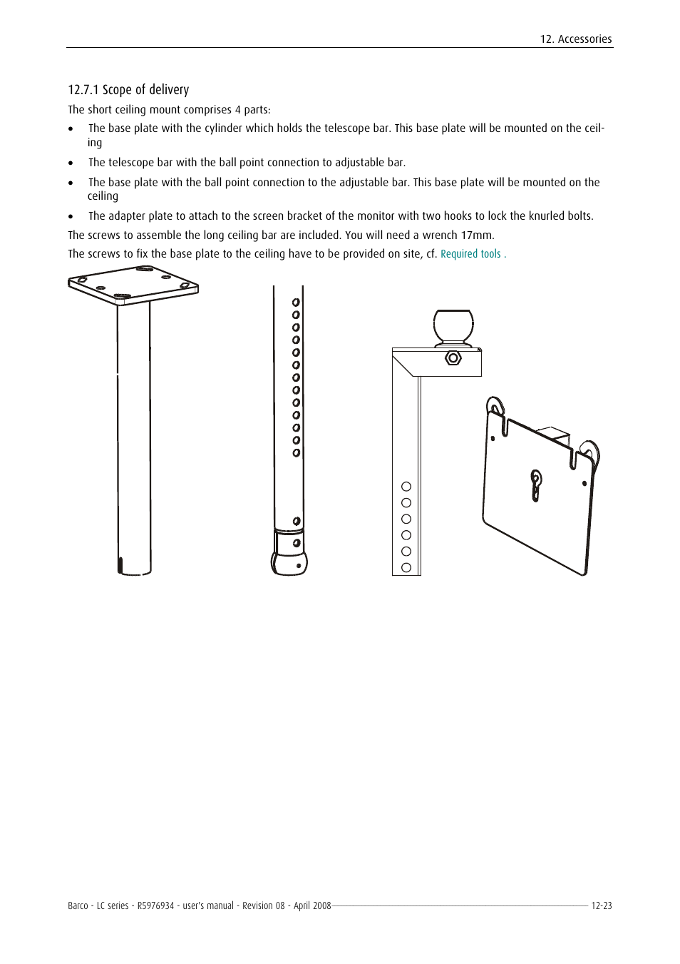 1 scope of delivery | Barco R5976934 User Manual | Page 137 / 144