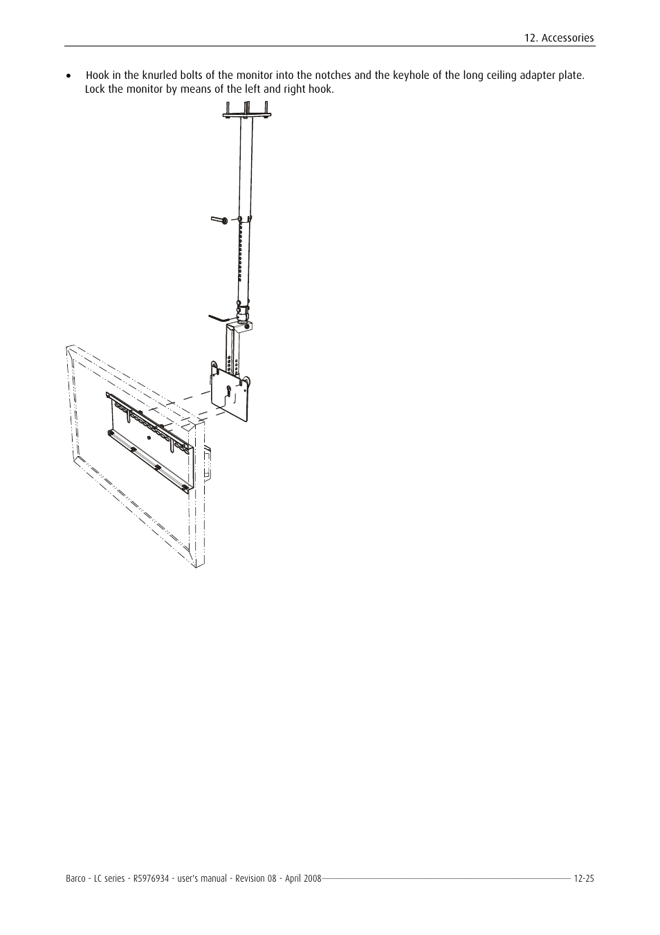 Dimension of the 47" version, Tilting, 4 tilting -15 | Barco R5976934 User Manual | Page 139 / 144