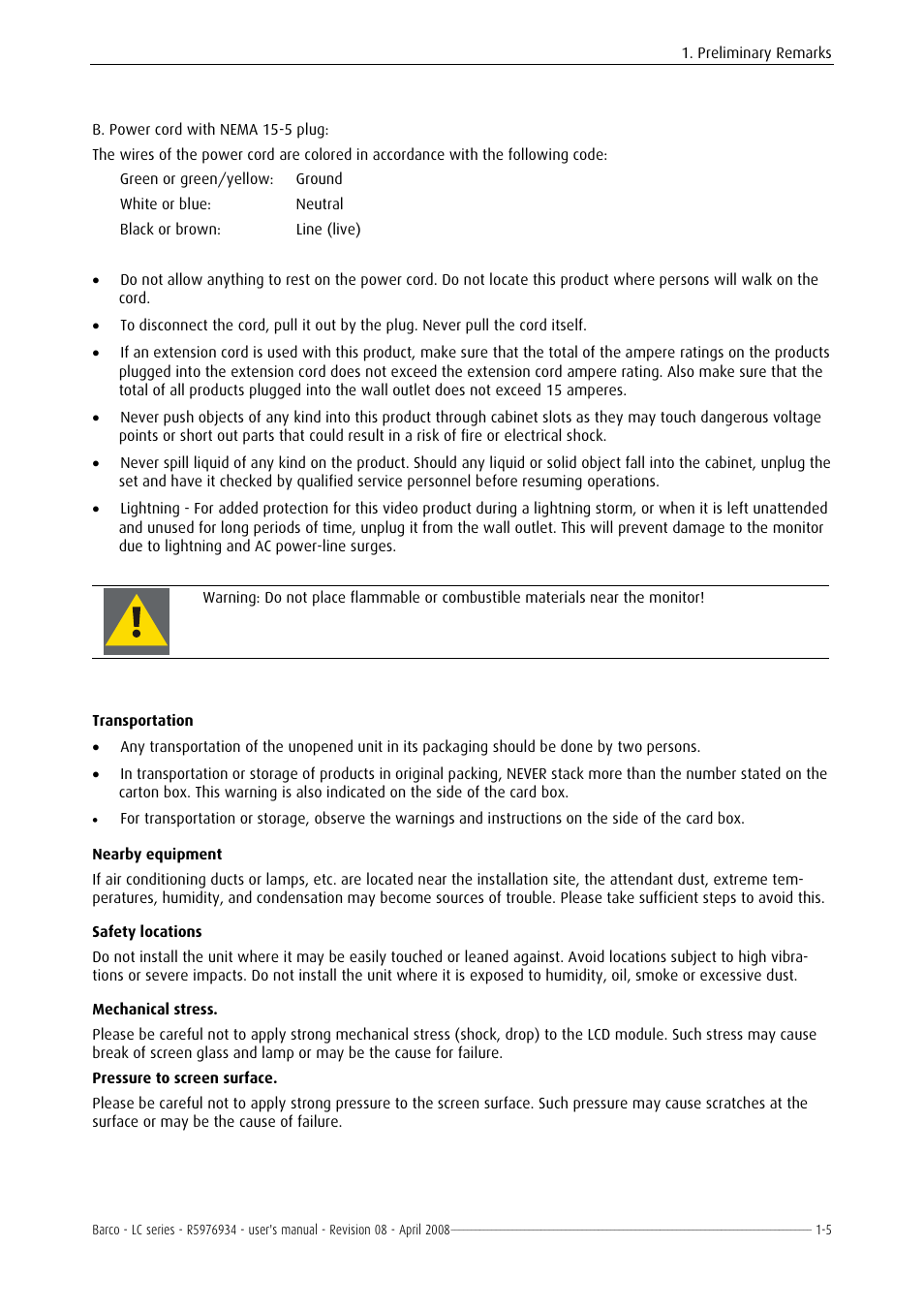 Barco R5976934 User Manual | Page 17 / 144