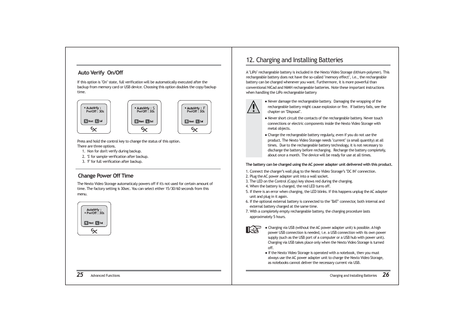 Charging and installing batteries | NextoDI ND2725 User Manual | Page 15 / 18