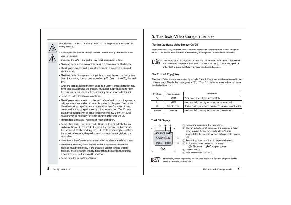 The nexto video storage interface | NextoDI ND2725 User Manual | Page 5 / 18