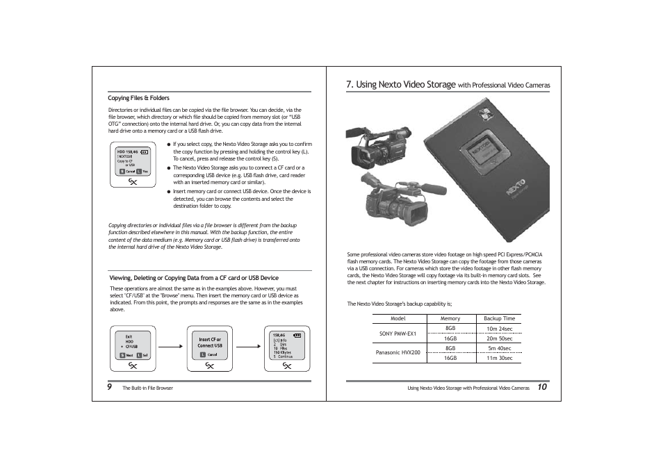 Using nexto video storage | NextoDI ND2725 User Manual | Page 7 / 18