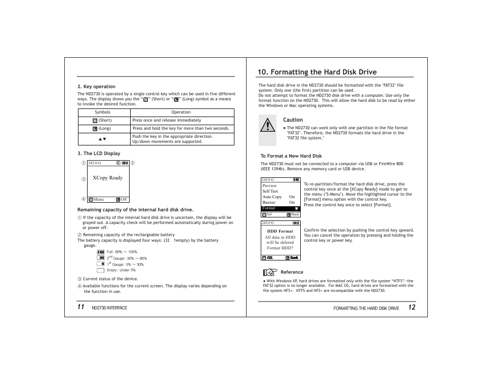 12 10. formatting the hard disk drive | NextoDI ND2730 User Manual | Page 9 / 21