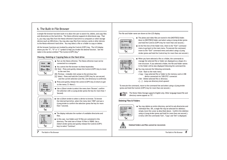 The built-in file browser | NextoDI ND2700 User Manual | Page 6 / 17