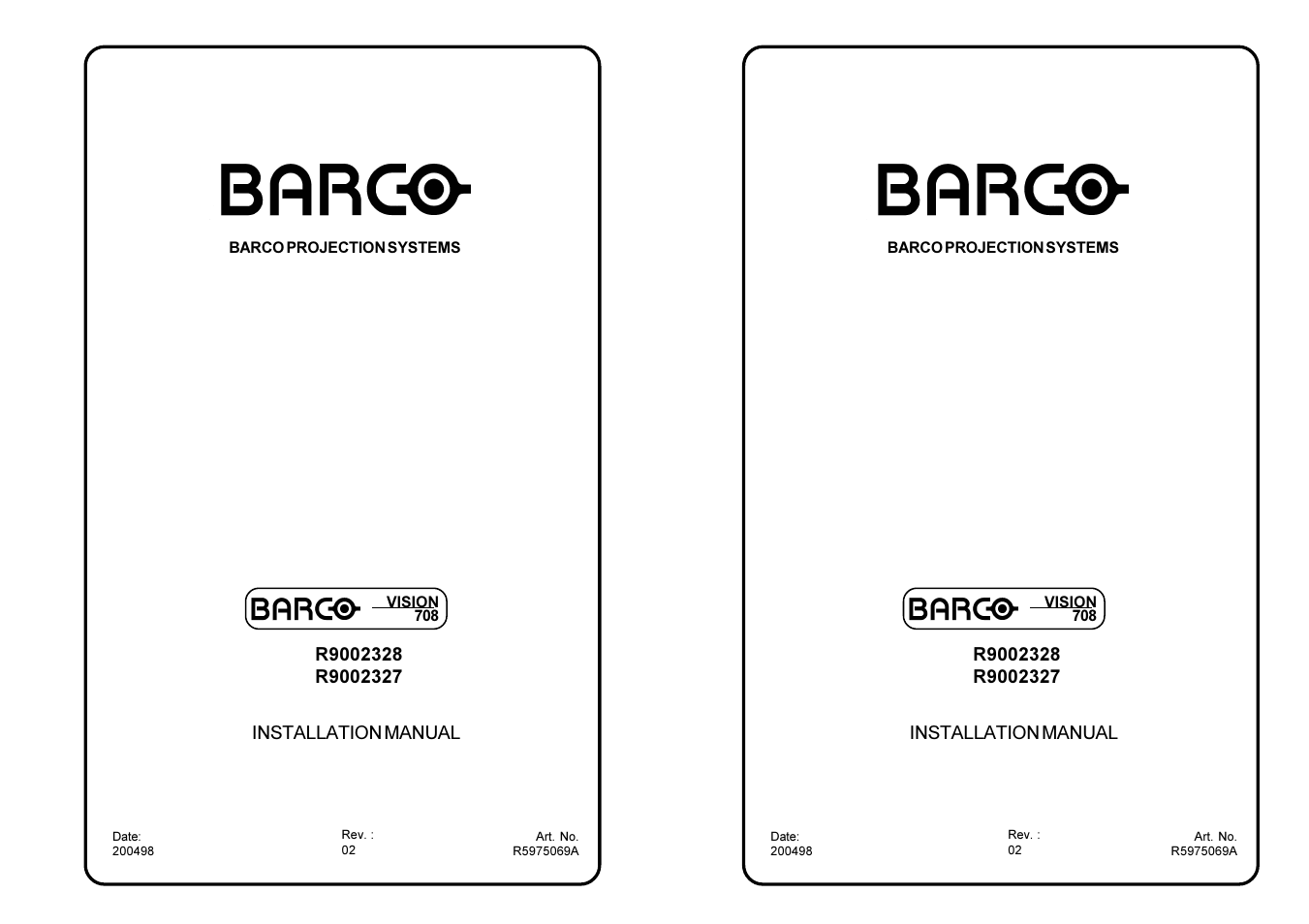 Barco R9002327 User Manual | 55 pages