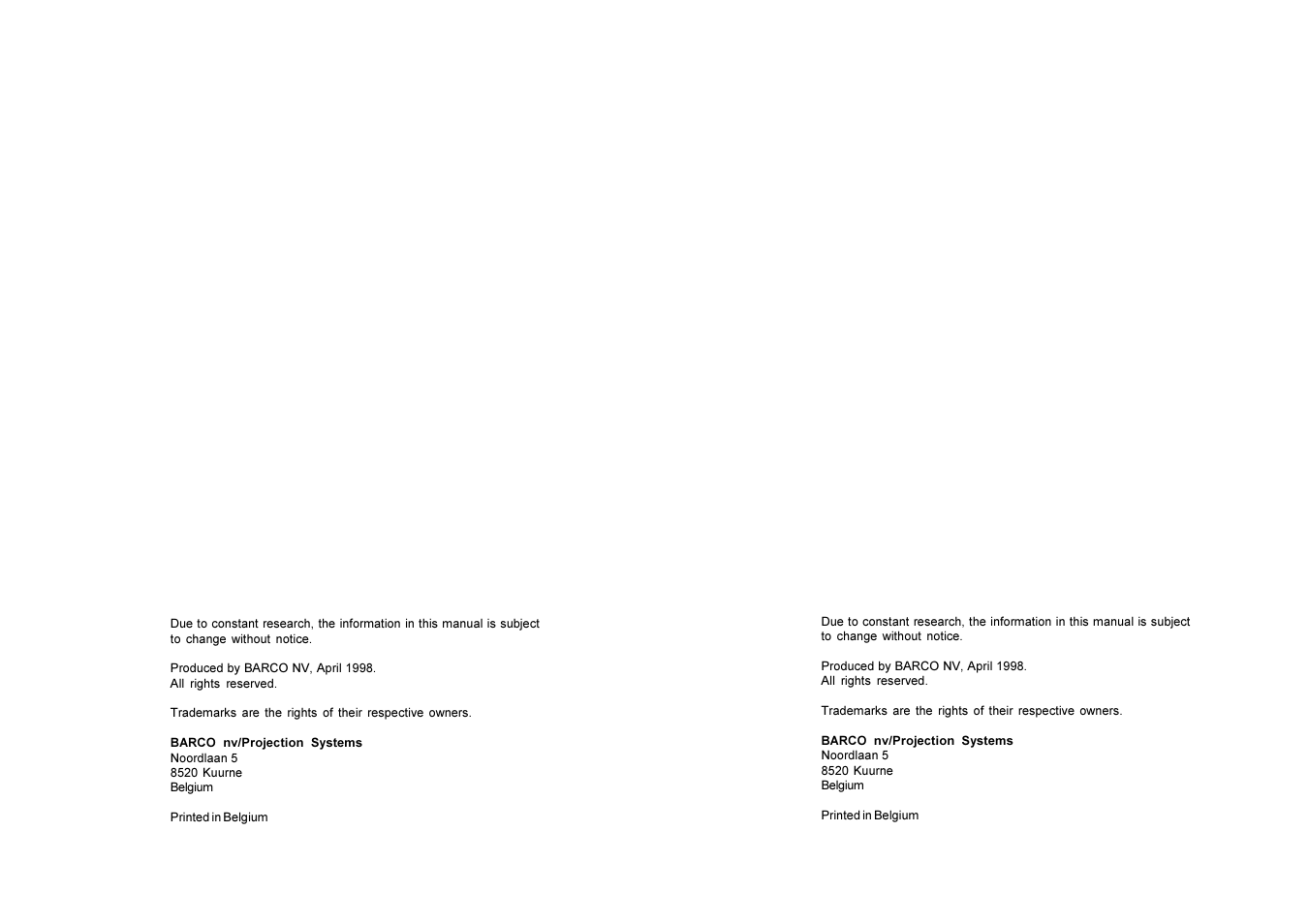 Barco R9002327 User Manual | Page 2 / 55