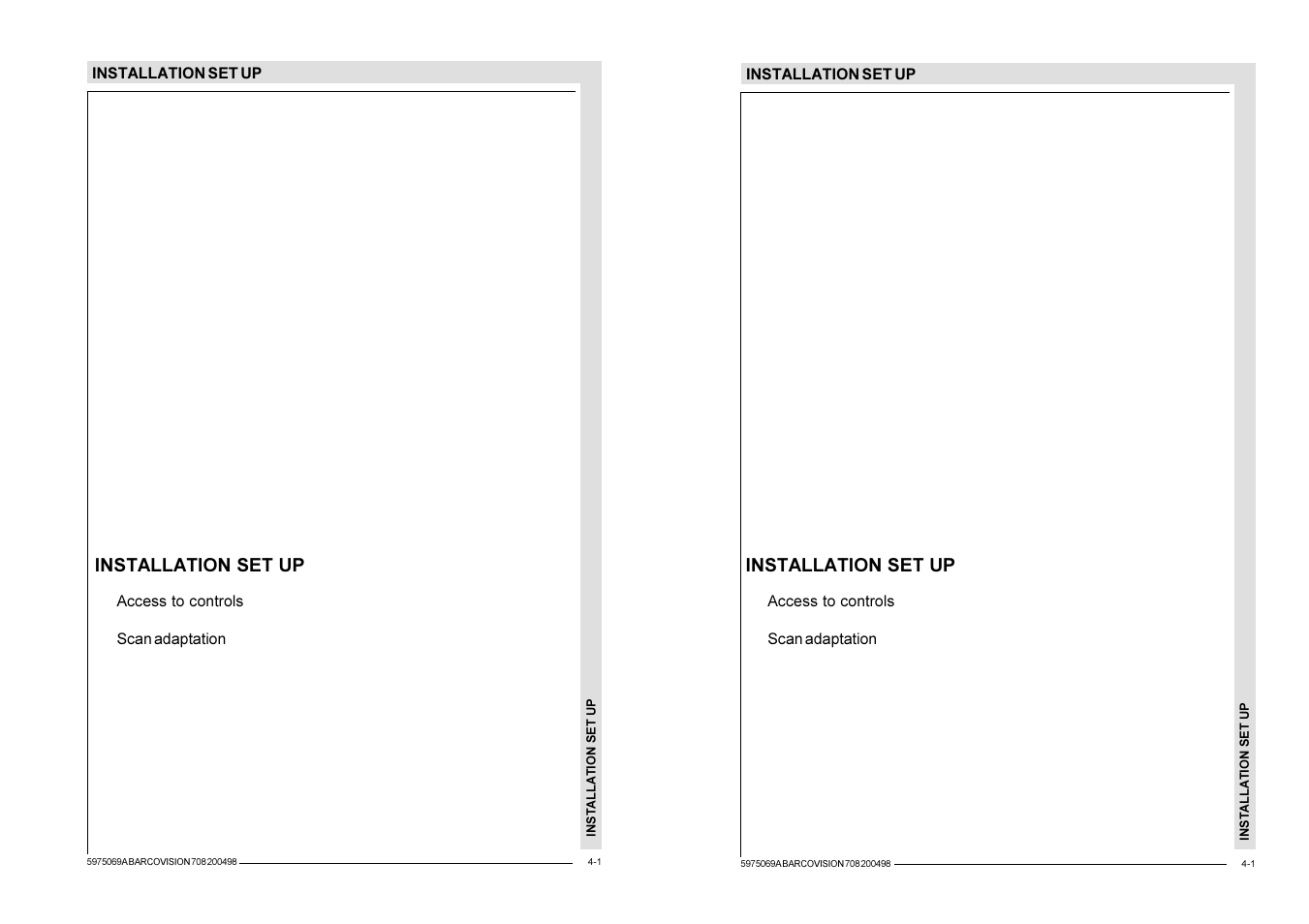 Installation setup, Installation set up | Barco R9002327 User Manual | Page 20 / 55