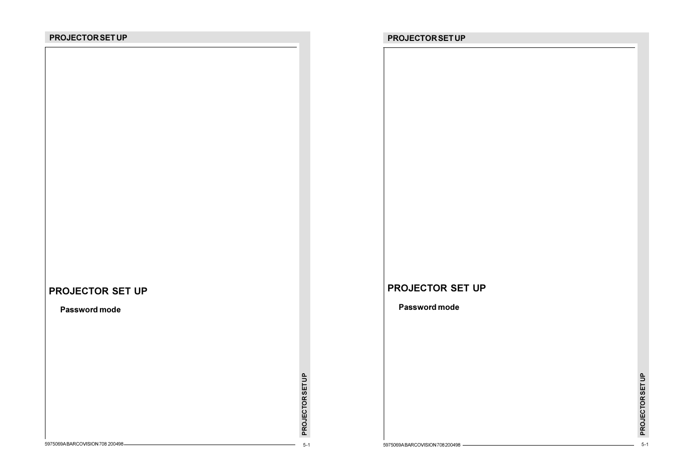 Projector setup, Projector set up | Barco R9002327 User Manual | Page 28 / 55
