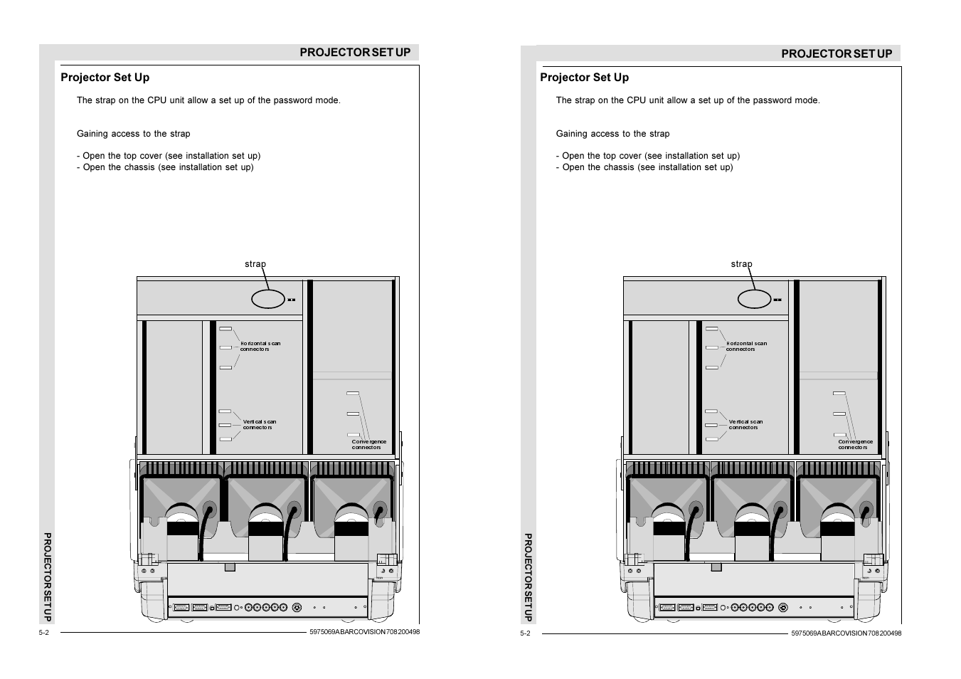 Projector set up | Barco R9002327 User Manual | Page 29 / 55
