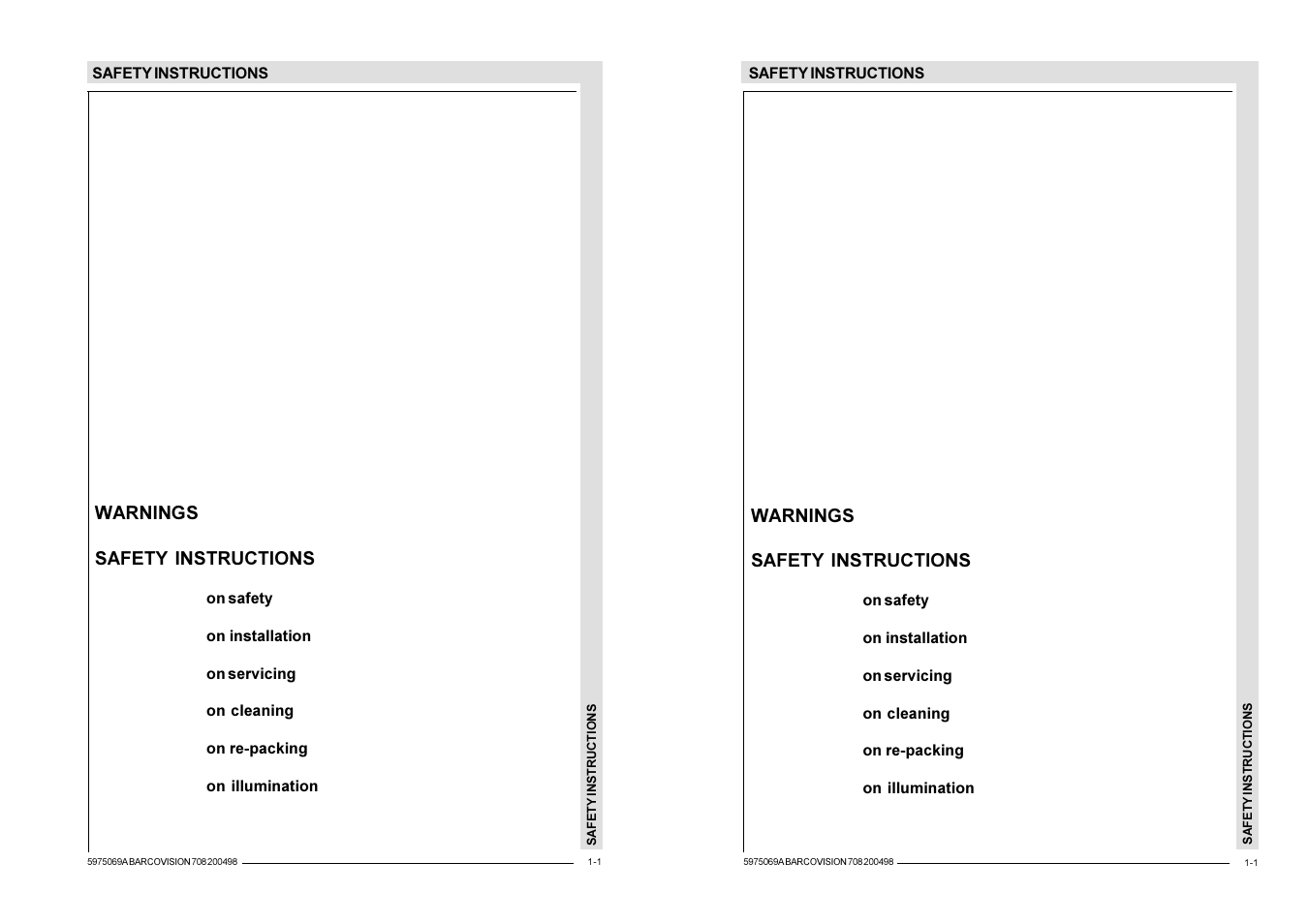 Safety instructions | Barco R9002327 User Manual | Page 4 / 55