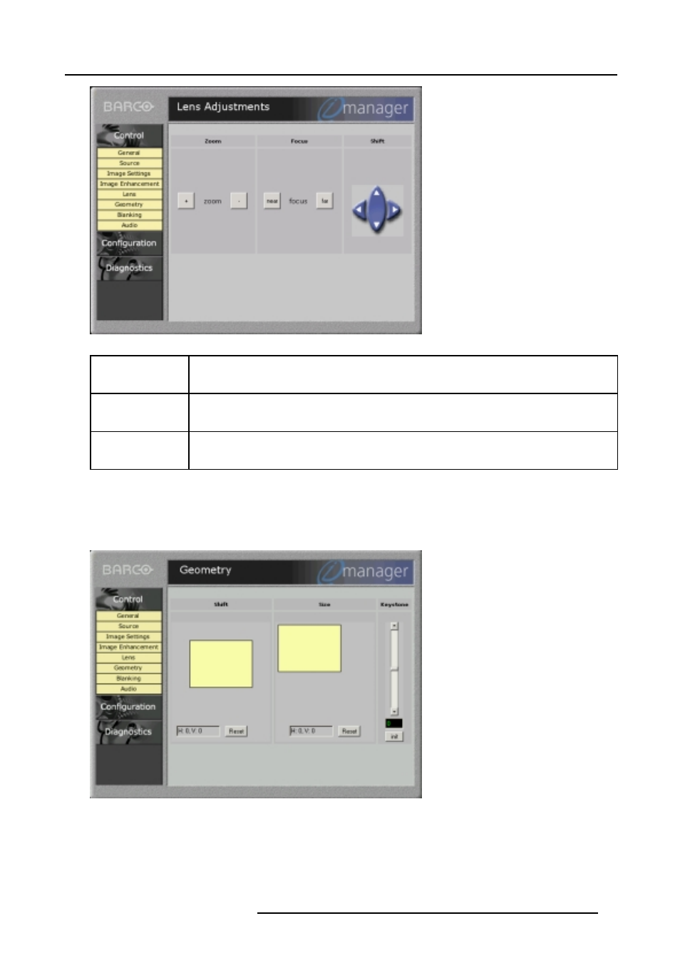 B.4.7 geometry adjustment, Geometry adjustment | Barco R9001960 User Manual | Page 103 / 127