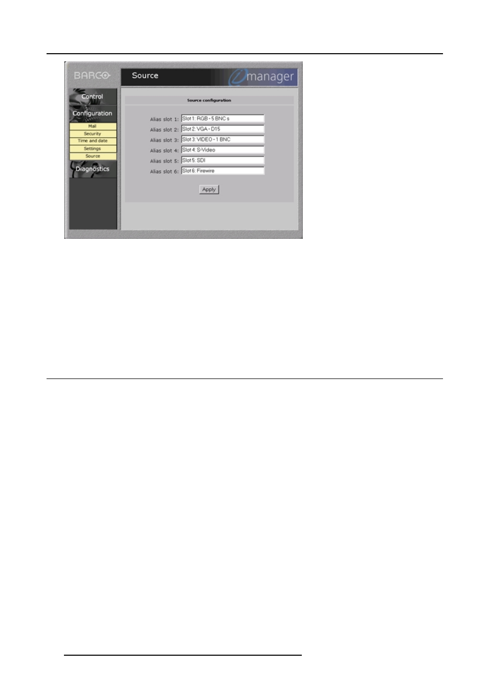 B.6 diagnostics | Barco R9001960 User Manual | Page 112 / 127