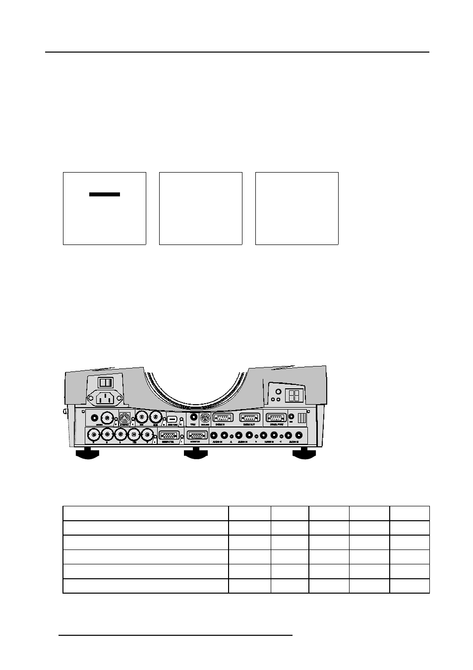 2 inputs via rcvds05, 3 5-cable input, 20 3.5.3 5-cable input | Connections set up of the input selection, 2 inputs via rcvds05 overview, 3 5-cable input where to find | Barco R9001960 User Manual | Page 24 / 127