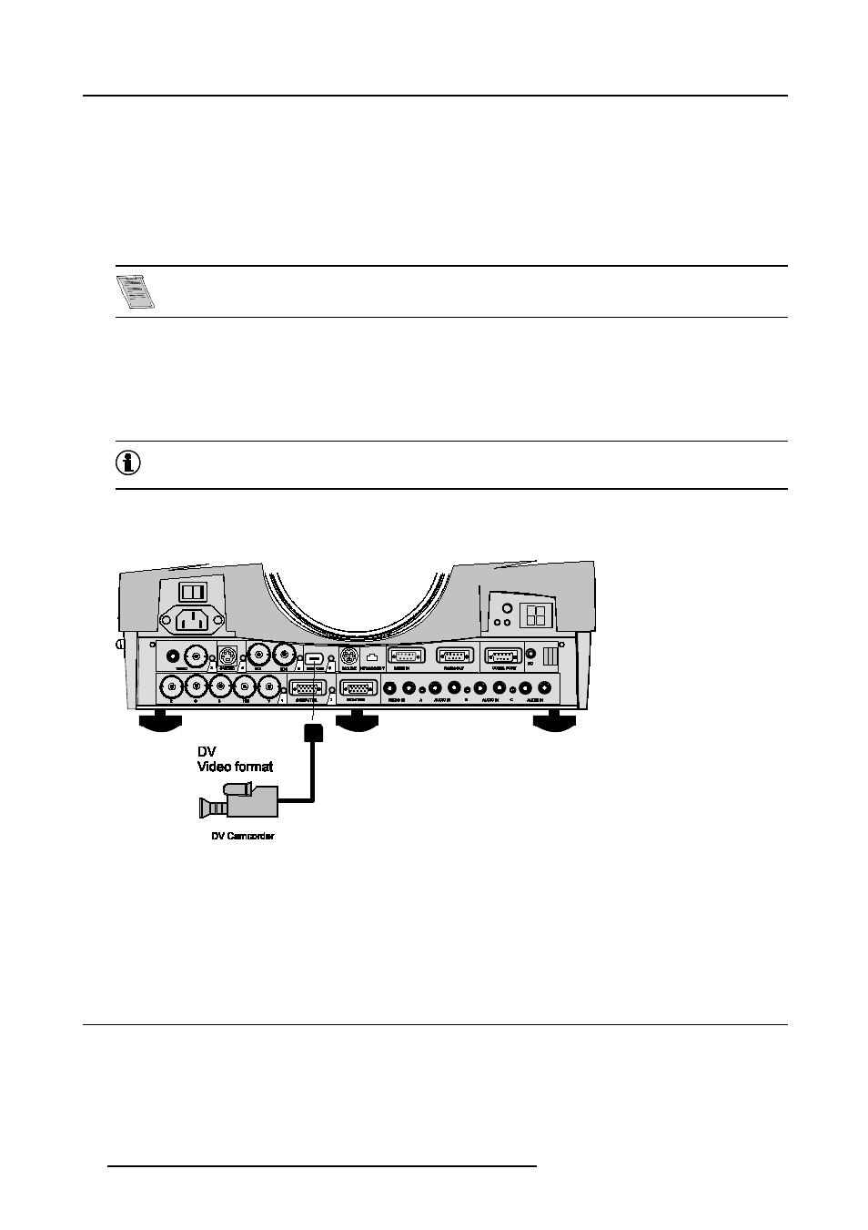 8 ieee 1394 input, 6 communication connections, Communication connections | Barco R9001960 User Manual | Page 28 / 127