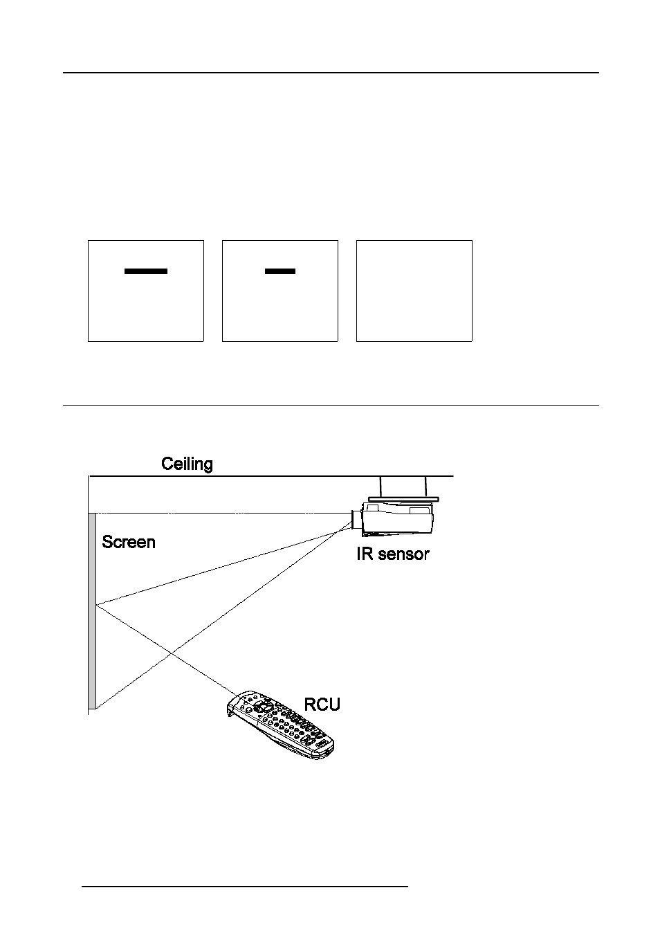 5 using the rcu, Getting started how to change, Pointing to the reflective screen | Barco R9001960 User Manual | Page 36 / 127