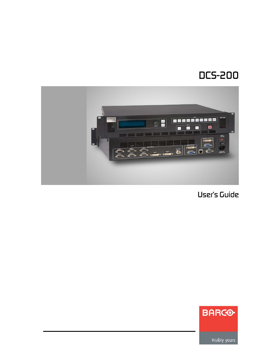 Barco DCS-200 User Manual | 170 pages