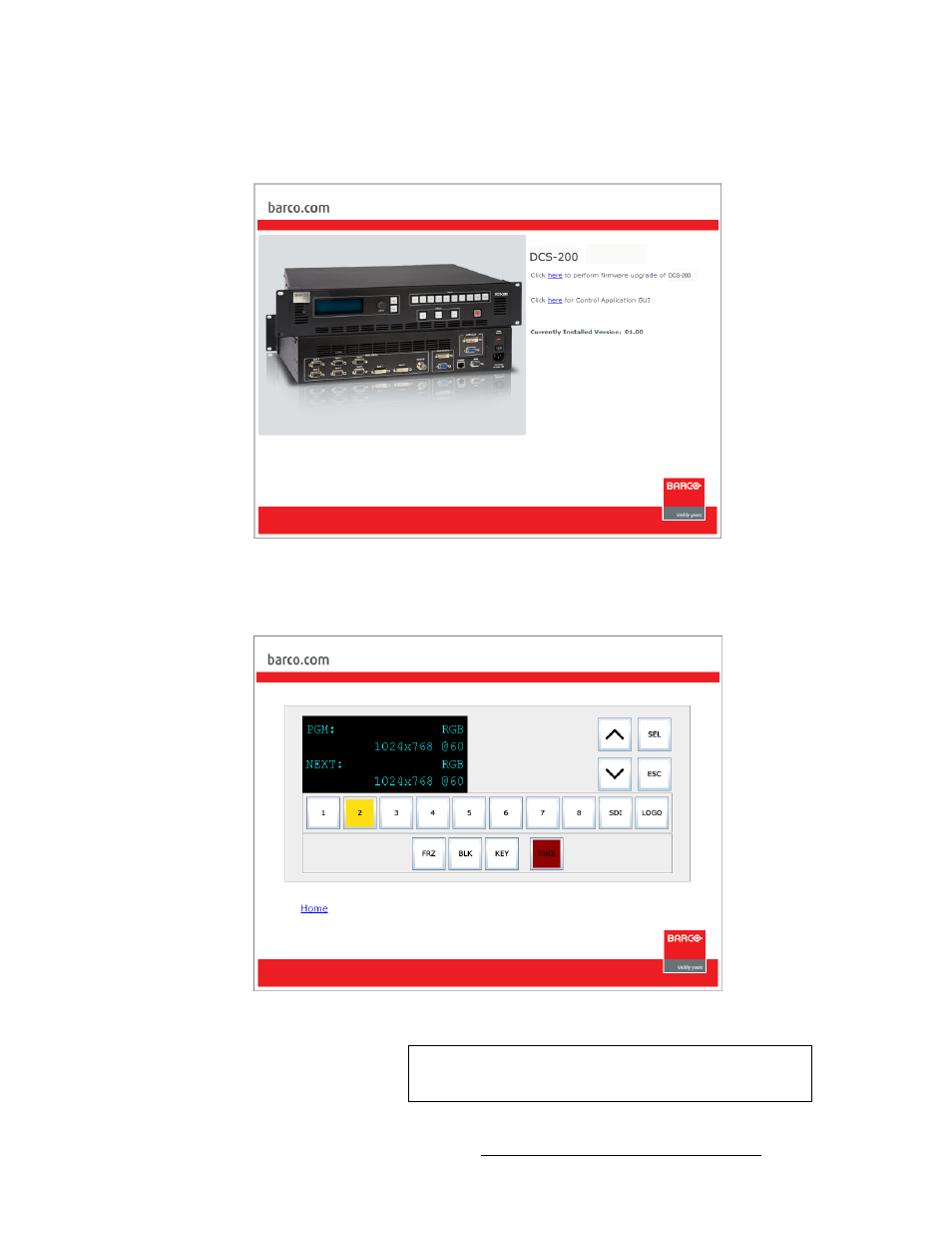 Gui operations | Barco DCS-200 User Manual | Page 105 / 170