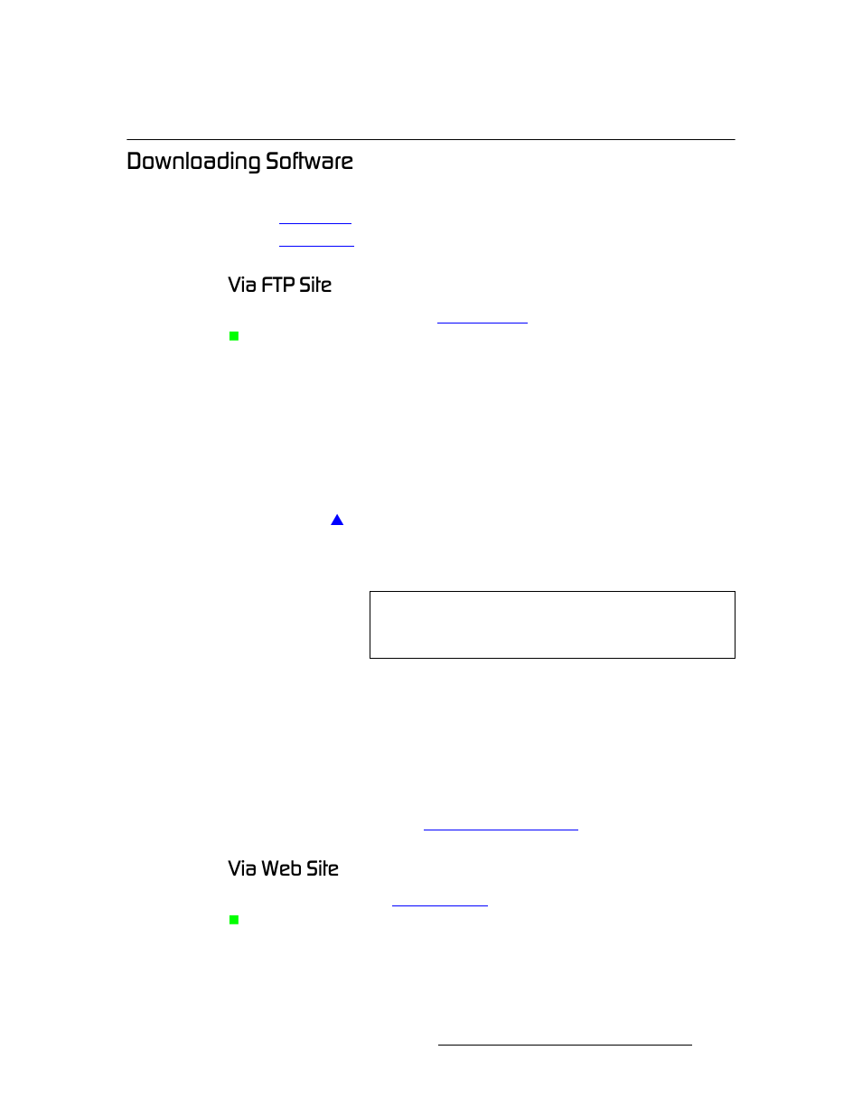 Downloading software, Via ftp site, Via web site | Via ftp site via web site, Açïåäç~збец=pçñíï~êé, Sá~=cqm=páíé, Sá~=téä=páíé | Barco DCS-200 User Manual | Page 109 / 170