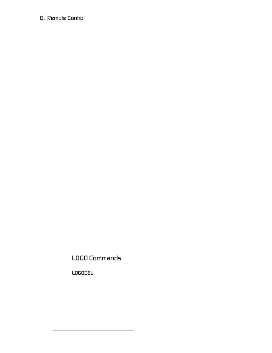 Logo commands, Logodel, Ildl=`згг~езл | K==oéãçíé=`зенкзд, Ildlabi | Barco DCS-200 User Manual | Page 156 / 170