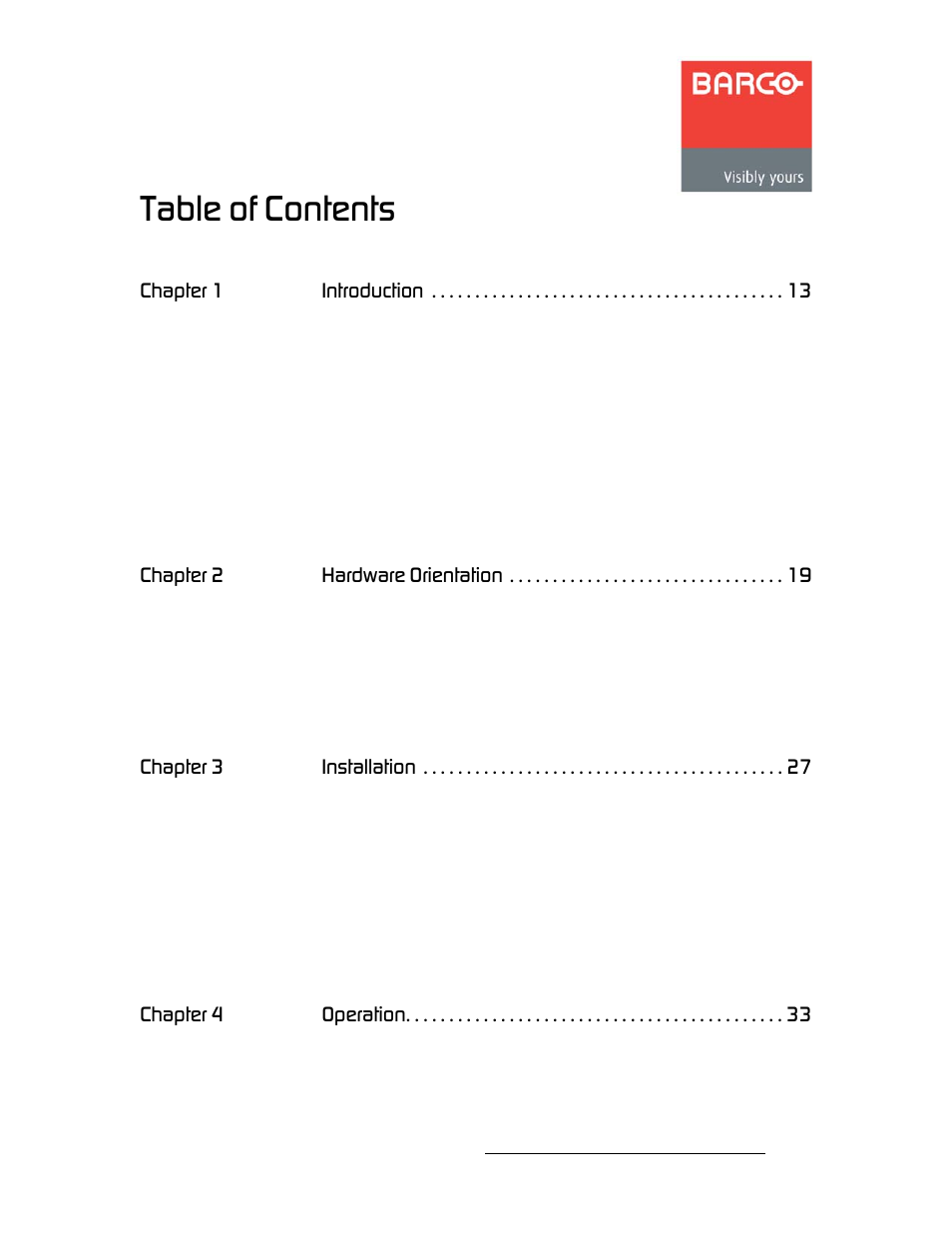 Barco DCS-200 User Manual | Page 7 / 170