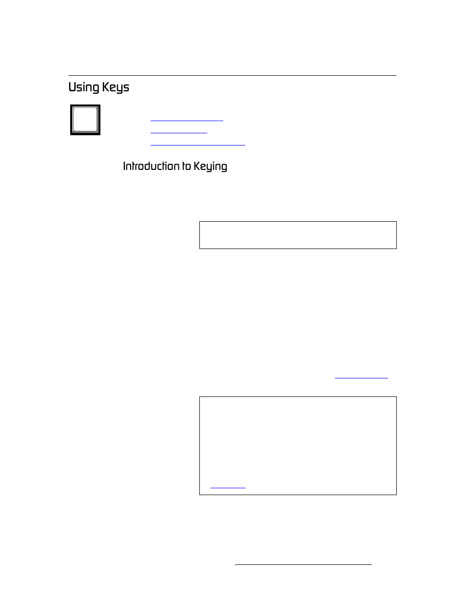 Using keys, Introduction to keying, Rëáåö=héóë | Fåíêççìåíáçå=íç=héóáåö | Barco DCS-200 User Manual | Page 95 / 170