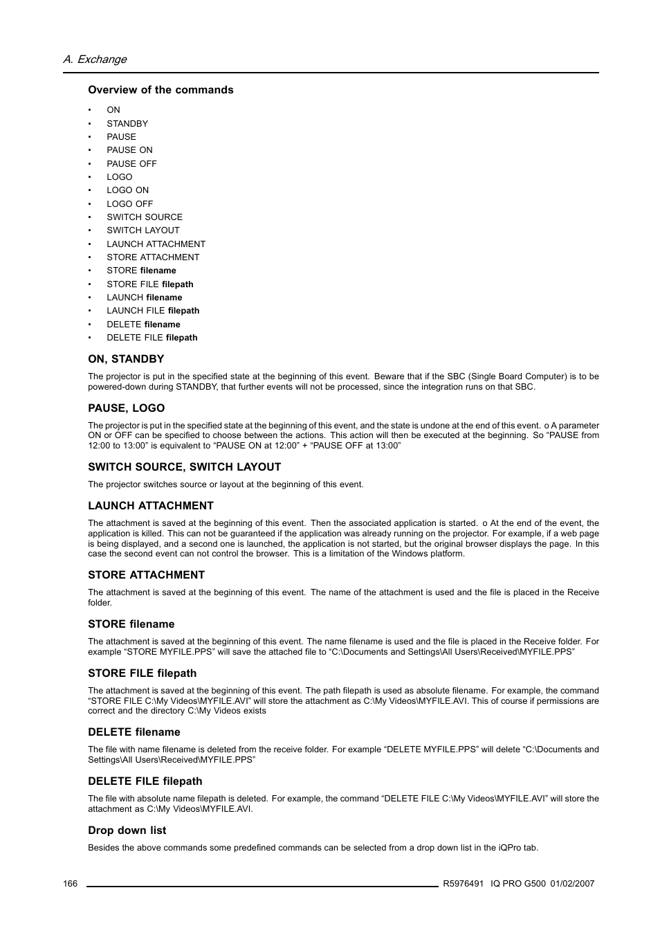 Barco iQ Pro G500 User Manual | Page 172 / 195