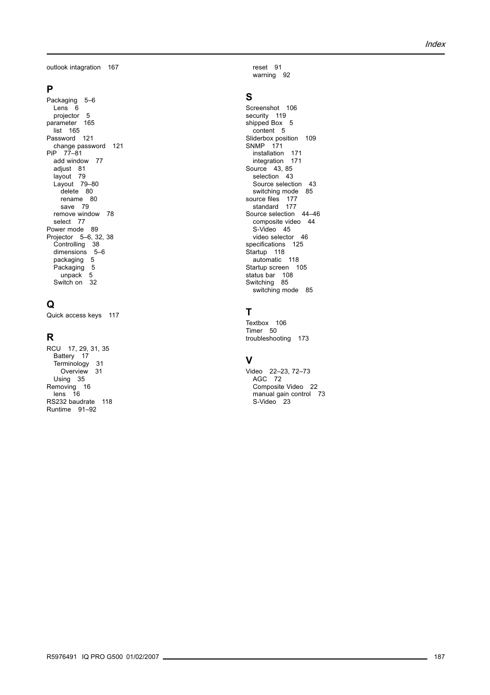 Barco iQ Pro G500 User Manual | Page 193 / 195