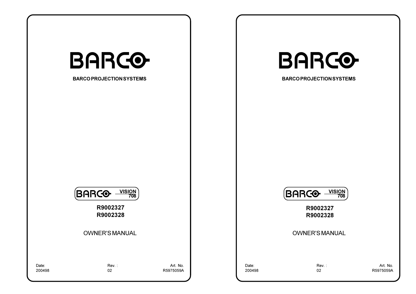 Barco R9002328 User Manual | 153 pages