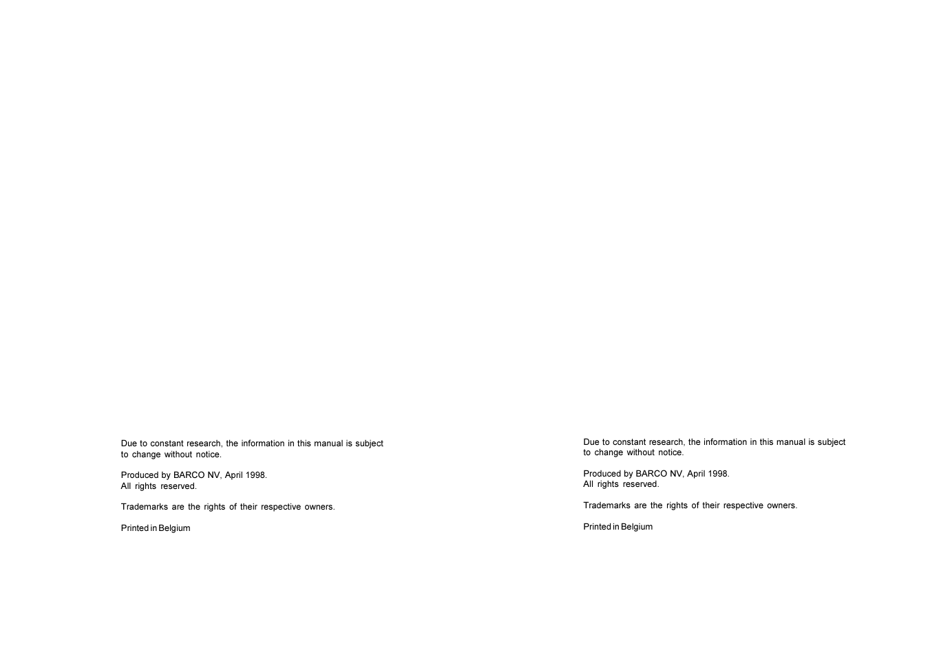 Barco R9002328 User Manual | Page 2 / 153