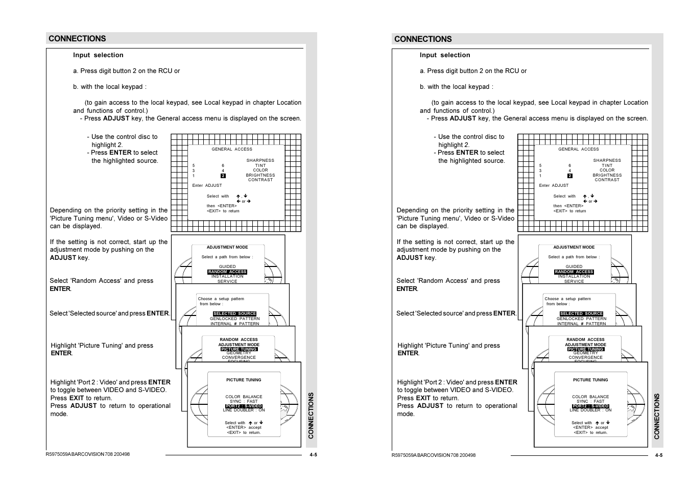 Connections | Barco R9002328 User Manual | Page 28 / 153